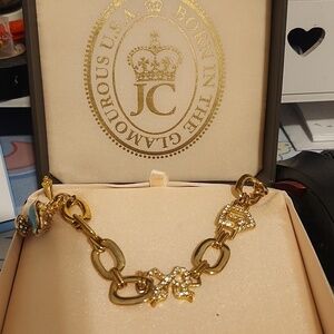 Juicy Couture Gold Bracelet with Turquoise Charm